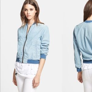Rag & Bone chambray bomber jacket